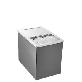 Drop in Ice Chest, 18"L x 12"W x 15"H Stainless Steel Drop in Cooler, 28.6 Quart Commercial Ice Bin with Sliding Lid for Outdoor Kitchen Patio Ba