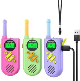 Walkie Talkies for Kids Rechargeable,Toys for Boys and Girls Ages 3-12, 3 Pack Long Range 2-Way Radios, Birthday Gifts,Christmas Stockings
