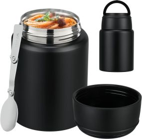 Soup Thermo for Hot Food Kids 16oz Insulated Food Jar Leakproof Thermo Lunch Container for Kids Wide-Mouth Stainless Steel Lunch Box for School w