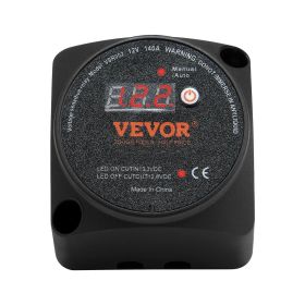 Dual Battery Isolator Kit, 12V 140Amp, Manual and Auto Modes VSR Voltage Sensitive Relay with LCD Screen