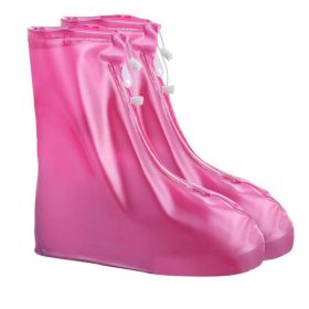 1pc Reusable Men And Women Rain Boots Cover Anti-Slip Wear-resistant Protective Cover Waterproof Layer (Color: B Red, size: M(37-38))