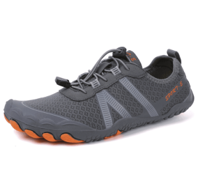 Couples fitness sneakers outdoor beach swimming shoes anti-slip wear-resistant men's and women's running shoes yoga shoes professional upstream s (Color: Dark grey, size: 44)