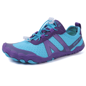Couples fitness sneakers outdoor beach swimming shoes anti-slip wear-resistant men's and women's running shoes yoga shoes professional upstream s (Color: Purple moon, size: 41)
